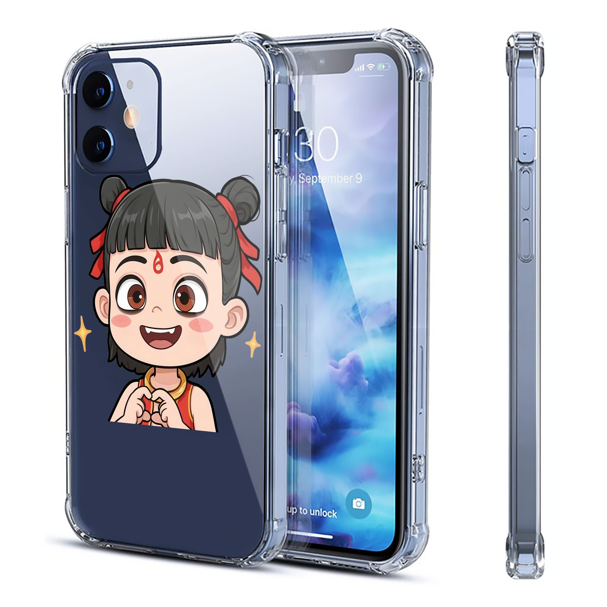 （画像用） Ne Zha 2 ナタ 魔童の大暴れ 【iPhone 12シリーズ対応】透明スマホケース（クリアソフトケース）